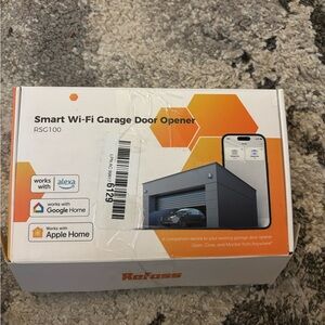 Smart Wi-Fi Garage Door Opener - White and Orange